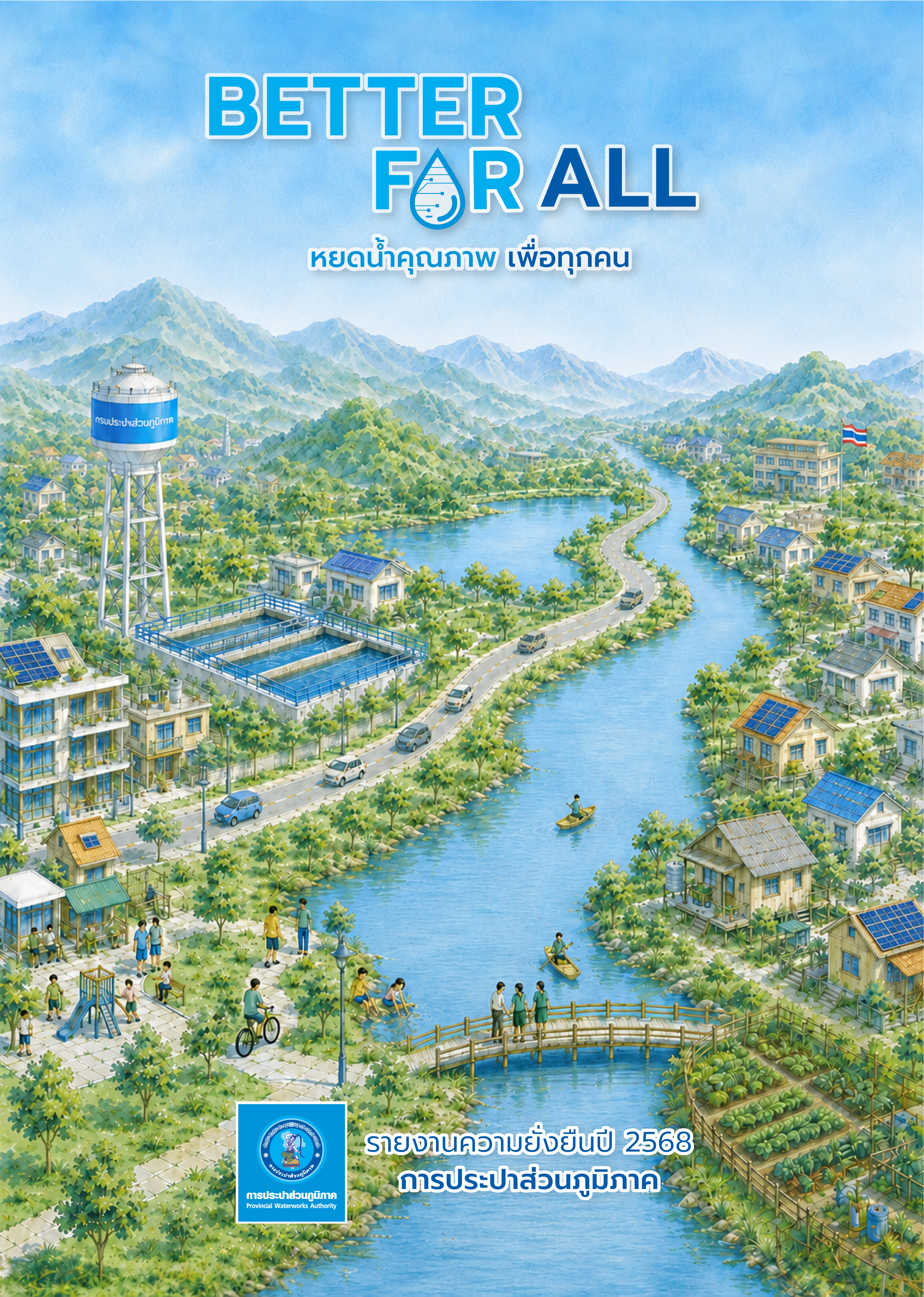หน้าปกรายงานความยั่งยืน กปภ. 2568